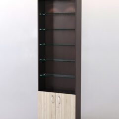 Стеллаж ШАЛОСТЬ №1-1-600 (задняя стенка ДВП), Дуб Венге + Дуб Сонома