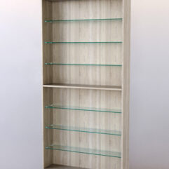 Стеллаж ШАЛОСТЬ №2-1-900 (задняя стенка ДВП), Дуб Сонома + Дуб Венге