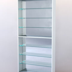 Стеллаж ШАЛОСТЬ №2-2-900 (задняя стенка зеркало), Белый