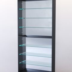 Стеллаж ШАЛОСТЬ №2-2-900 (задняя стенка зеркало), Черный