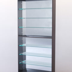 Стеллаж ШАЛОСТЬ №2-2-900 (задняя стенка зеркало), Дуб Венге