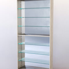 Стеллаж ШАЛОСТЬ №2-2-900 (задняя стенка зеркало), Дуб Сонома