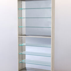 Стеллаж ШАЛОСТЬ №2-2-900 (задняя стенка зеркало), Дуб Сонома + Дуб Венге