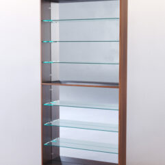 Стеллаж ШАЛОСТЬ №2-2-900 (задняя стенка зеркало), Орех