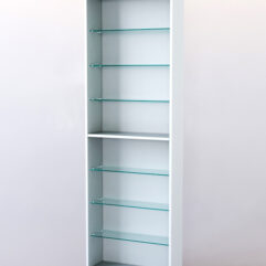 Стеллаж ШАЛОСТЬ №2-1-600 (задняя стенка ДВП), Белый + Черный