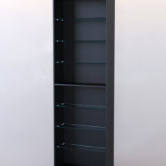 Стеллаж ШАЛОСТЬ №2-1-600 (задняя стенка ДВП), Черный + Белый