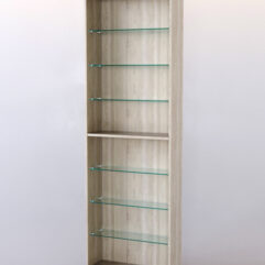 Стеллаж ШАЛОСТЬ №2-1-600 (задняя стенка ДВП), Дуб Сонома + Дуб Венге