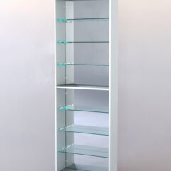 Стеллаж ШАЛОСТЬ №2-2-600 (задняя стенка зеркало), Белый