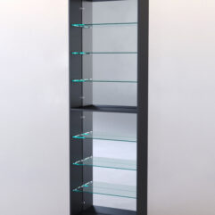 Стеллаж ШАЛОСТЬ №2-2-600 (задняя стенка зеркало), Черный