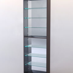 Стеллаж ШАЛОСТЬ №2-2-600 (задняя стенка зеркало), Дуб Венге