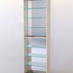 Стеллаж ШАЛОСТЬ №2-2-600 (задняя стенка зеркало), Дуб Сонома