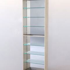 Стеллаж ШАЛОСТЬ №2-2-600 (задняя стенка зеркало), Дуб Сонома + Дуб Венге