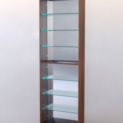 Стеллаж ШАЛОСТЬ №2-2-600 (задняя стенка зеркало), Орех