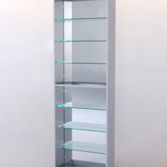 Стеллаж ШАЛОСТЬ №2-2-600 (задняя стенка зеркало), Серый