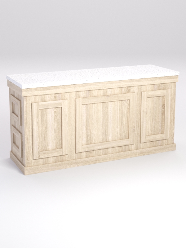 Стол для цветочного магазина БУКЕТ №5А, влагостойкая столешница ДСП 38мм, Дуб Сонома