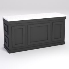 Стол для цветочного магазина БУКЕТ №5А, влагостойкая столешница ДСП 38мм, Черный