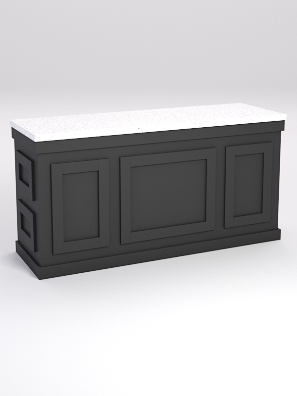 Стол для цветочного магазина БУКЕТ №5А, влагостойкая столешница ДСП 38мм, Черный