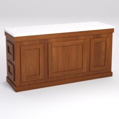 Стол для цветочного магазина БУКЕТ №5А, влагостойкая столешница ДСП 38мм, Орех