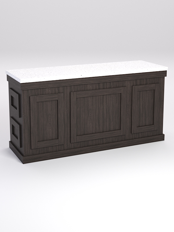 Стол для цветочного магазина БУКЕТ №5А, влагостойкая столешница ДСП 38мм, Дуб Венге