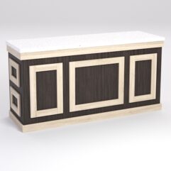 Стол для цветочного магазина БУКЕТ №5А, влагостойкая столешница ДСП 38мм, Дуб Венге и Дуб Сонома