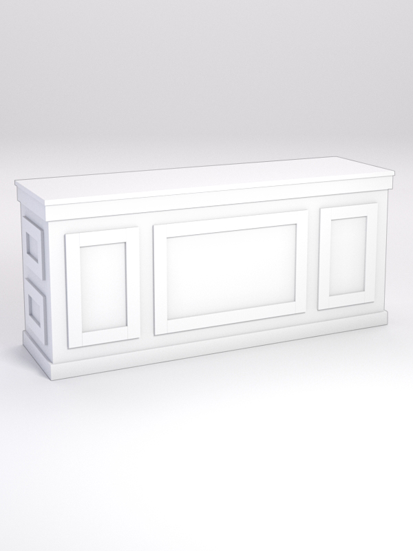 Стол для цветочного магазина БУКЕТ №6, столешница ДСП 25мм, Белый