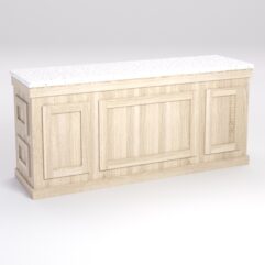 Стол для цветочного магазина БУКЕТ №6А, влагостойкая столешница ДСП 38мм, Дуб Сонома