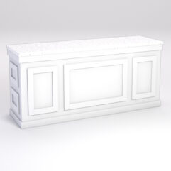 Стол для цветочного магазина БУКЕТ №6А, влагостойкая столешница ДСП 38мм, Белый