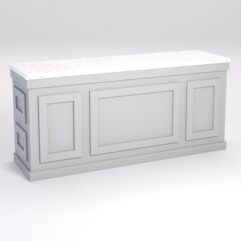 Стол для цветочного магазина БУКЕТ №6А, влагостойкая столешница ДСП 38мм, Серый