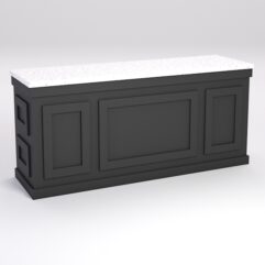 Стол для цветочного магазина БУКЕТ №6А, влагостойкая столешница ДСП 38мм, Черный