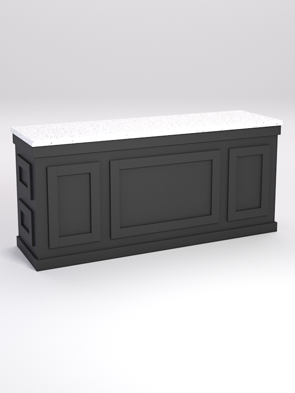 Стол для цветочного магазина БУКЕТ №6А, влагостойкая столешница ДСП 38мм, Черный