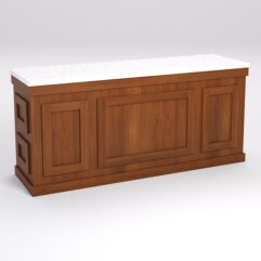 Стол для цветочного магазина БУКЕТ №6А, влагостойкая столешница ДСП 38мм, Орех