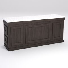 Стол для цветочного магазина БУКЕТ №6А, влагостойкая столешница ДСП 38мм, Дуб Венге