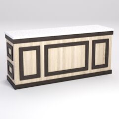 Стол для цветочного магазина БУКЕТ №6А, влагостойкая столешница ДСП 38мм, Дуб Венге и Дуб Сонома