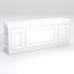 Стол для цветочного магазина БУКЕТ №7А, влагостойкая столешница ДСП 38мм, Белый