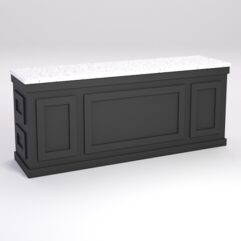 Стол для цветочного магазина БУКЕТ №7А, влагостойкая столешница ДСП 38мм, Черный