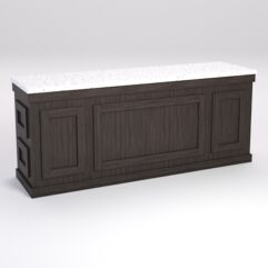 Стол для цветочного магазина БУКЕТ №7А, влагостойкая столешница ДСП 38мм, Дуб Венге