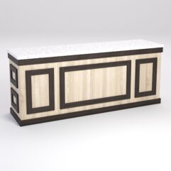 Стол для цветочного магазина БУКЕТ №7А, влагостойкая столешница ДСП 38мм, Дуб Сонома и Дуб Венге