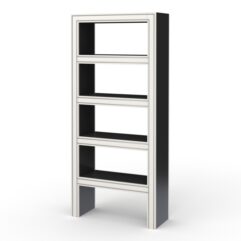 Стеллаж для цветочного магазина БУКЕТ №2, Черный и Белый