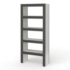 Стеллаж для цветочного магазина БУКЕТ №2, Белый и Черный