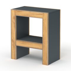 Подиум для цветочного магазина БУКЕТ №3, Темно-серый и Дуб Золотистый