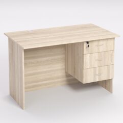Стол однотумбовый офисный С-06А (правосторонний), Дуб Сонома
