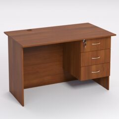 Стол однотумбовый офисный С-06А (правосторонний), Орех