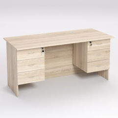 Стол двухтумбовый офисный С-07А, Дуб Сонома