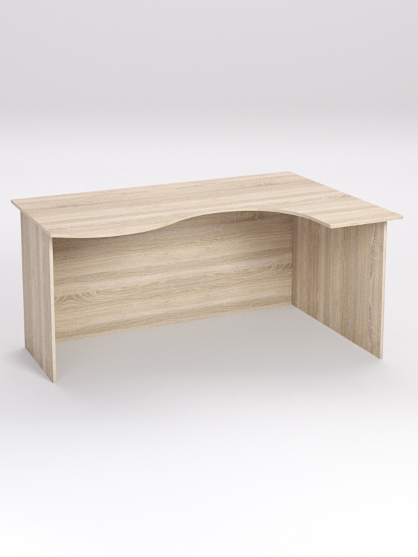 Стол эргономичный офисный СЭ-12А (правосторонний), Дуб Сонома