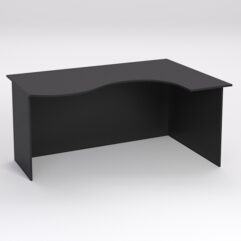 Стол эргономичный офисный СЭ-12А (правосторонний), Черный