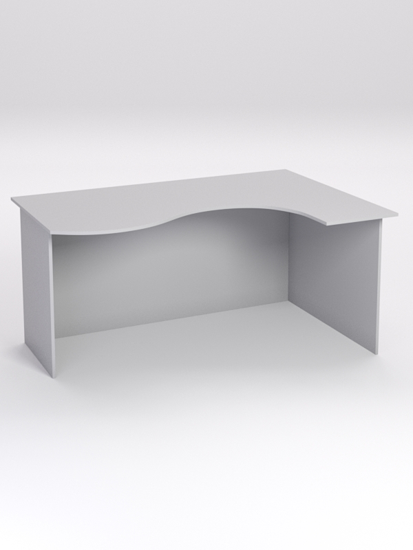 Стол эргономичный офисный СЭ-12А (правосторонний), Серый