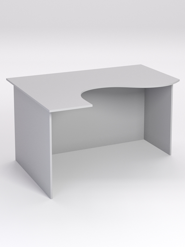 Стол эргономичный офисный СЭ-13А (левосторонний), Серый
