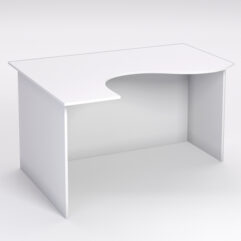 Стол эргономичный офисный СЭ-13А (левосторонний), Белый