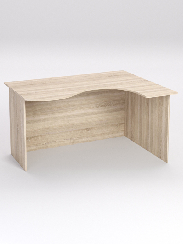 Стол эргономичный офисный СЭ-14А (правосторонний), Дуб Сонома