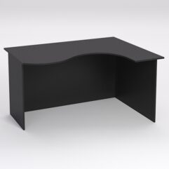 Стол эргономичный офисный СЭ-14А (правосторонний), Черный